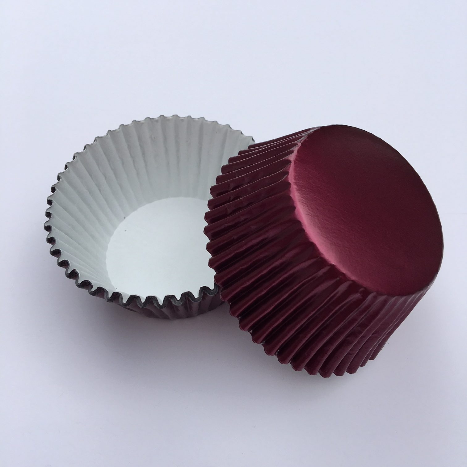 MINI Foil Cupcake Liners / Baking Cups – Burgundy – Cake Connection