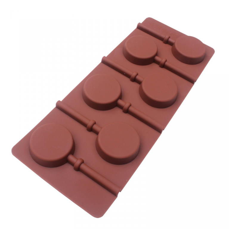 Silicone Mold - Flat Round Sucker Lollipop