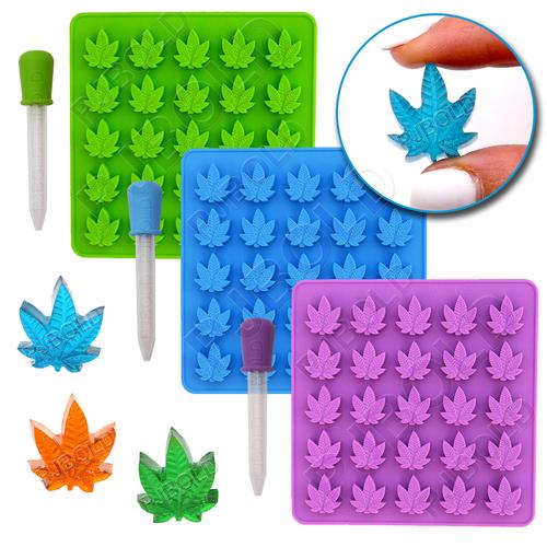 M237 Marijuana Pot Leaf Lollipop Chocolate Candy Soap Mold w/Instructions