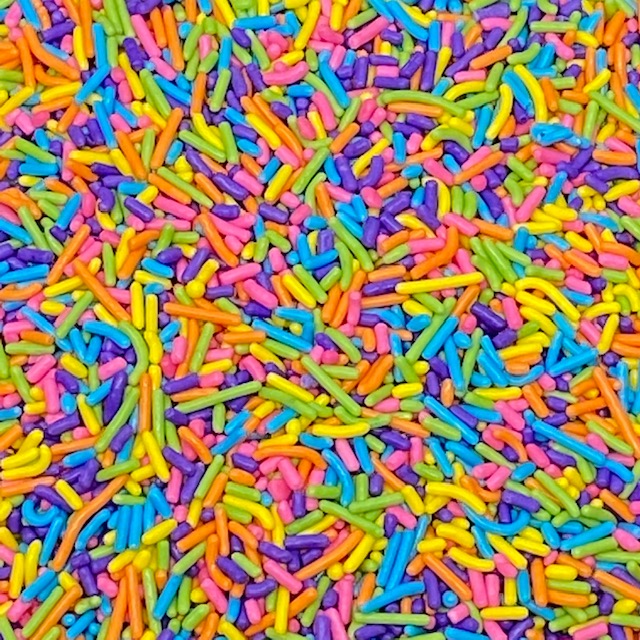 Jimmies Sprinkles approx 3.2oz – Neon Mix – Cake Connection