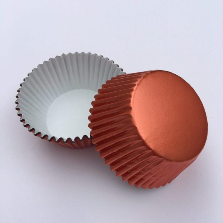 Orange foil cupcake liners