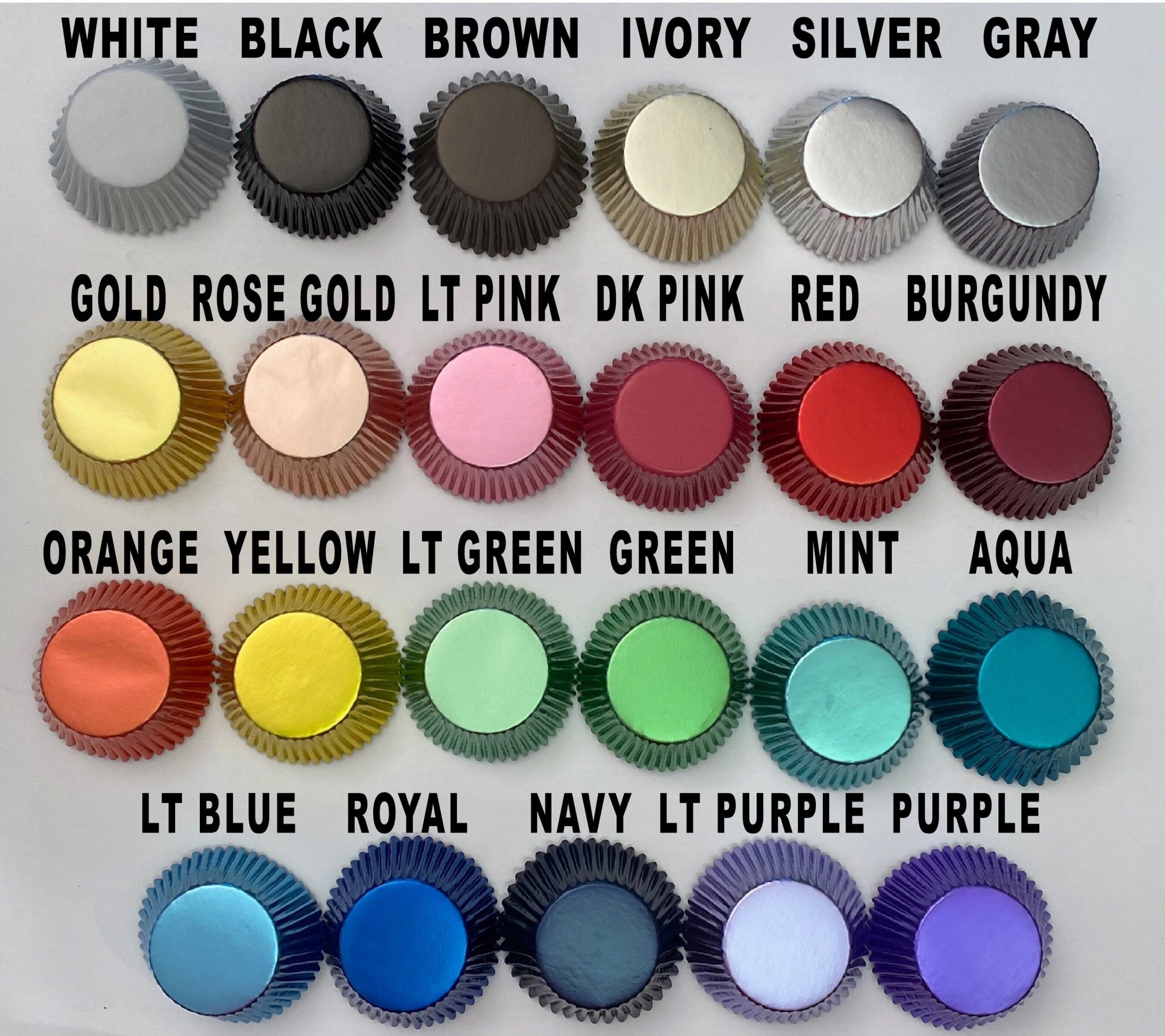 Silver Foil Cupcake Liner - STANDARD size | 50 count | Grease-Proof Baking Cups - Image 2