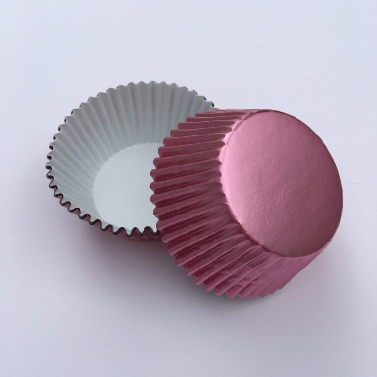 MINI Foil Cupcake Baking Liner 50 ct - Light Pink