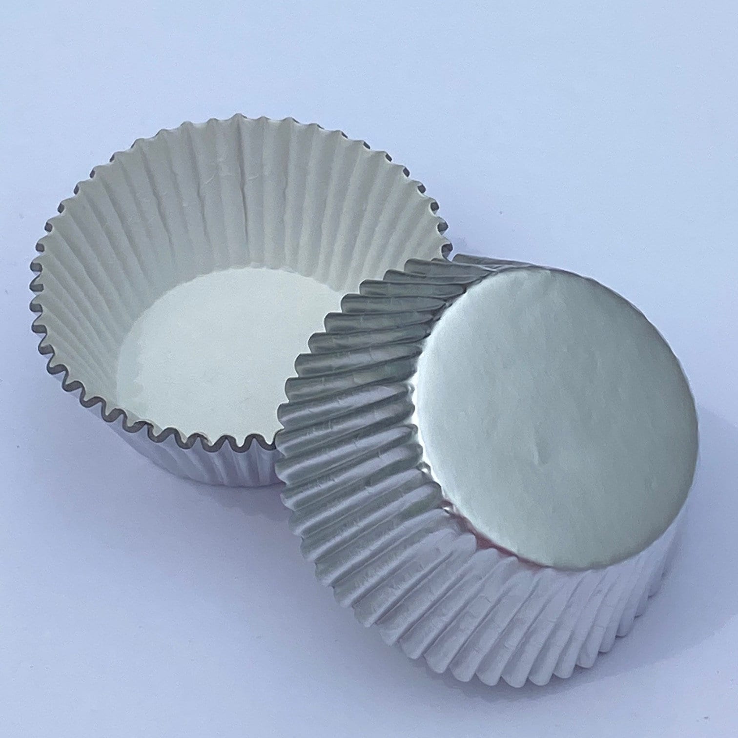 KING / JUMBO Foil Cupcake Baking Liner 50 ct - Silver
