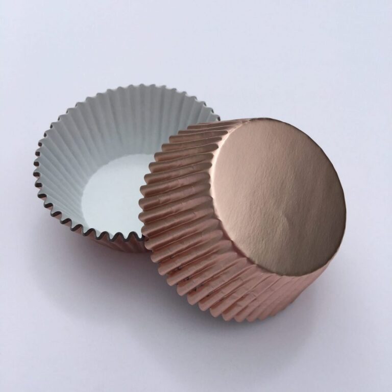 MINI Foil Cupcake Baking Liner 50 ct - Rose Gold