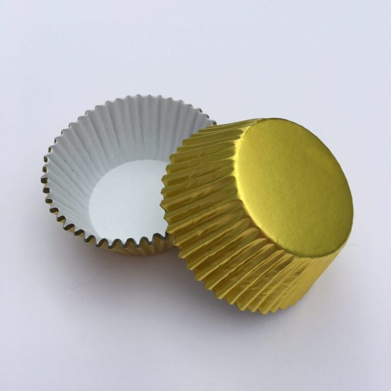 MINI Foil Cupcake Baking Liner 50 ct - Gold