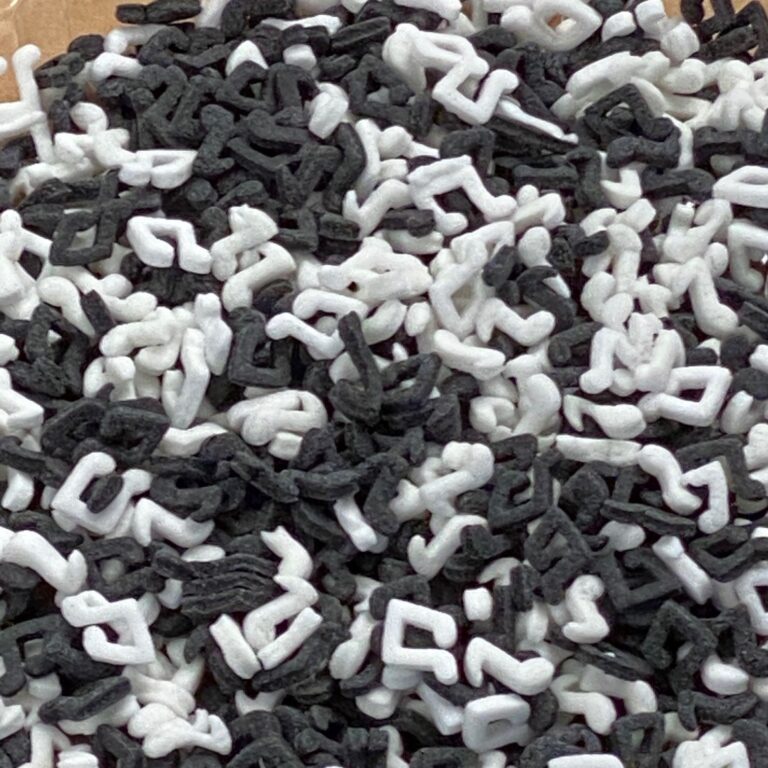 Sprinkles approx 4oz jar - Black & White Music Notes