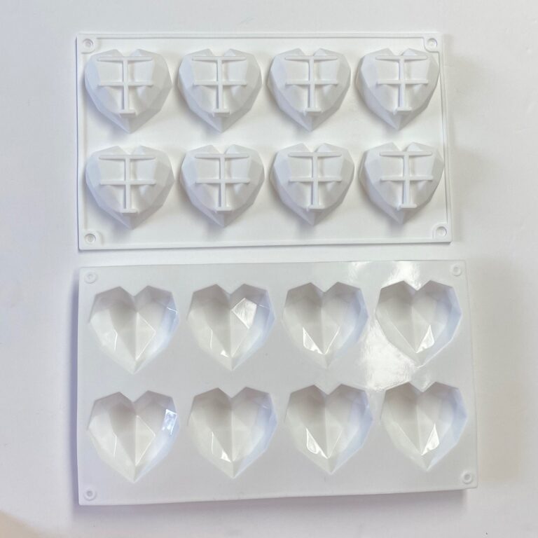 Silicone Chocolate Candy Mold - Hot Cocoa Bomb Breakable Diamond Jemstone Heart 2-1/2"