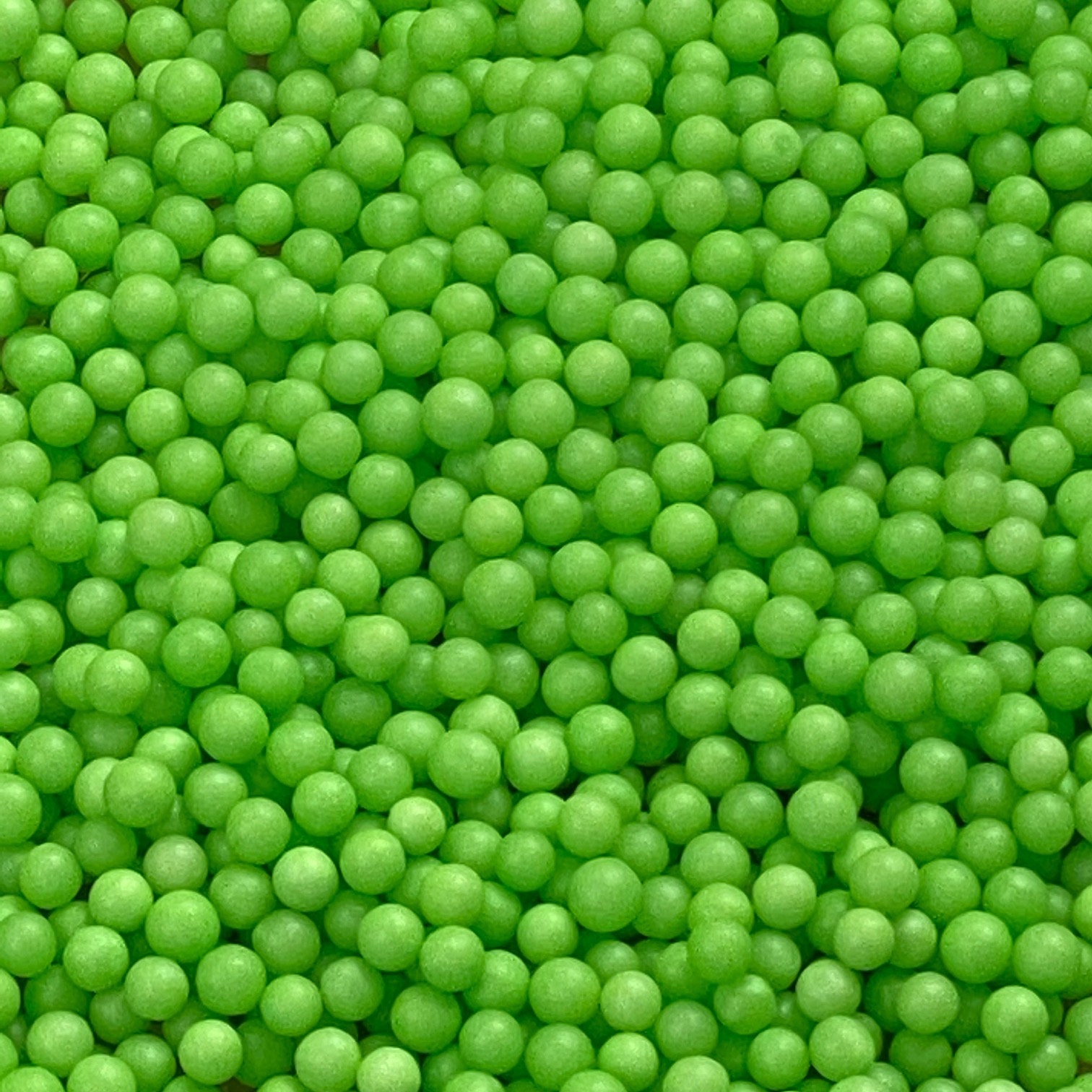 Lime Green 4mm Bead Sprinkles approx 4oz jar