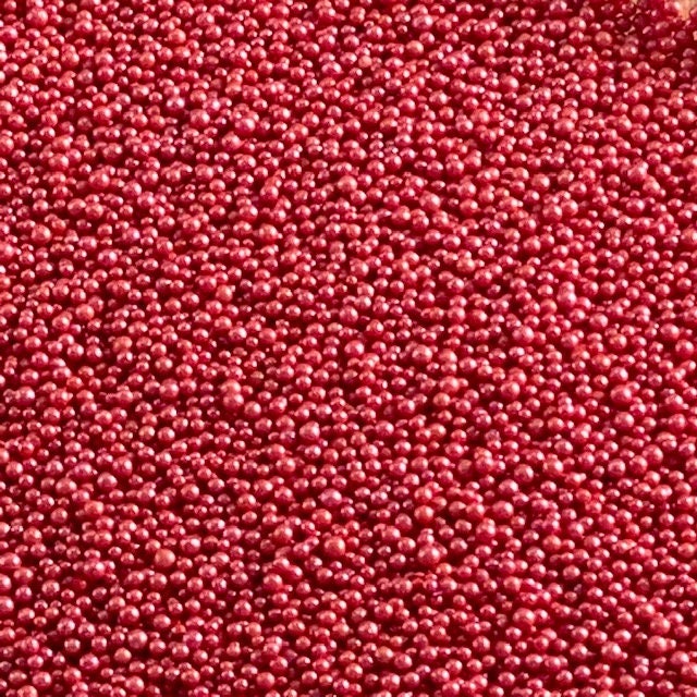Sprinkles approx 4oz jar - Nonpareils Pearlized Red