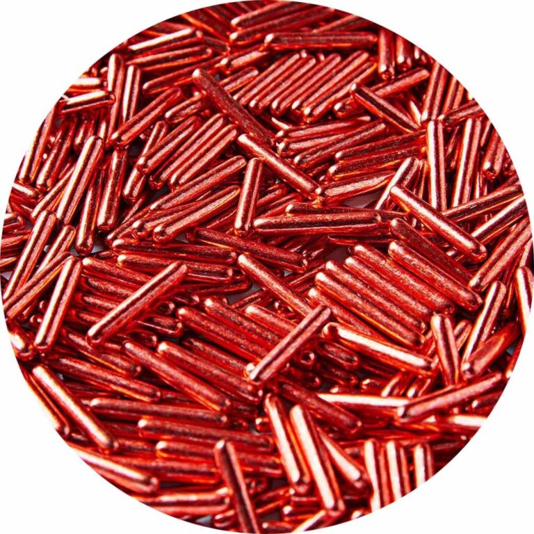 Dragee Sprinkles - Red Macaroni Rods