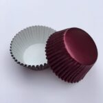 KING / JUMBO Foil Cupcake Baking Liner 50 ct - Burgundy