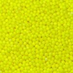 Yellow GLOW IN DARK 4mm Bead Sprinkles approx 4oz jar