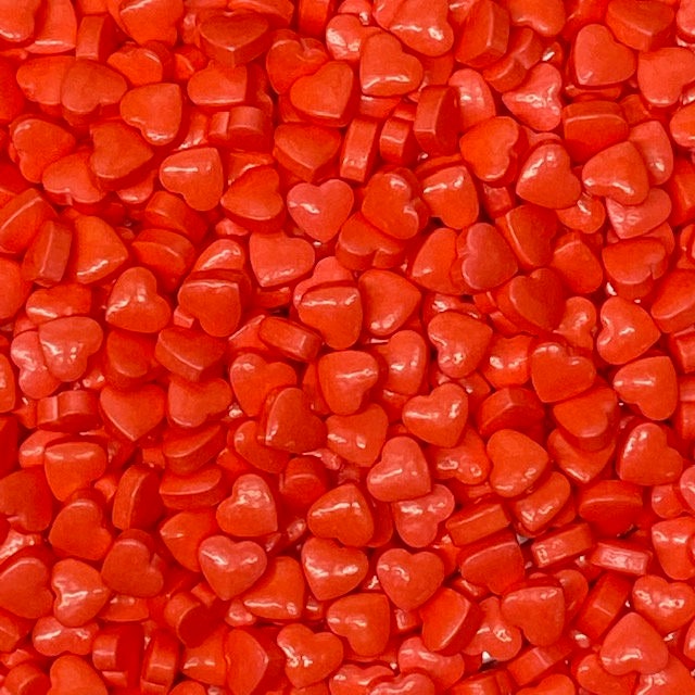 Sprinkles approx 4oz jar - Thick Red Hearts