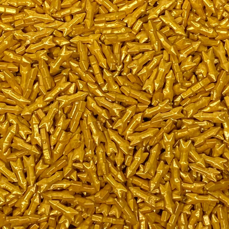 Gold Arrow sprinkles approx 4oz jar