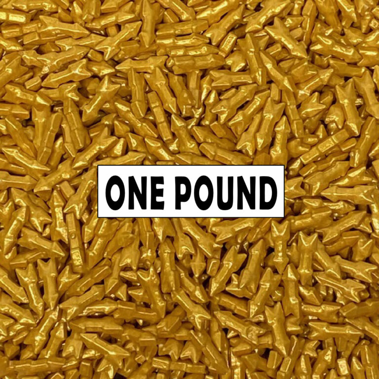 Sprinkles 1 lb Bag - Metallic Gold Arrow