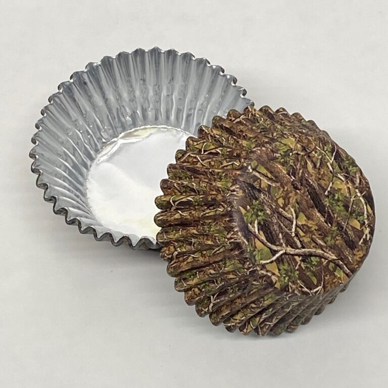 Camo #2 foil cupcake liners (More Trees Design)