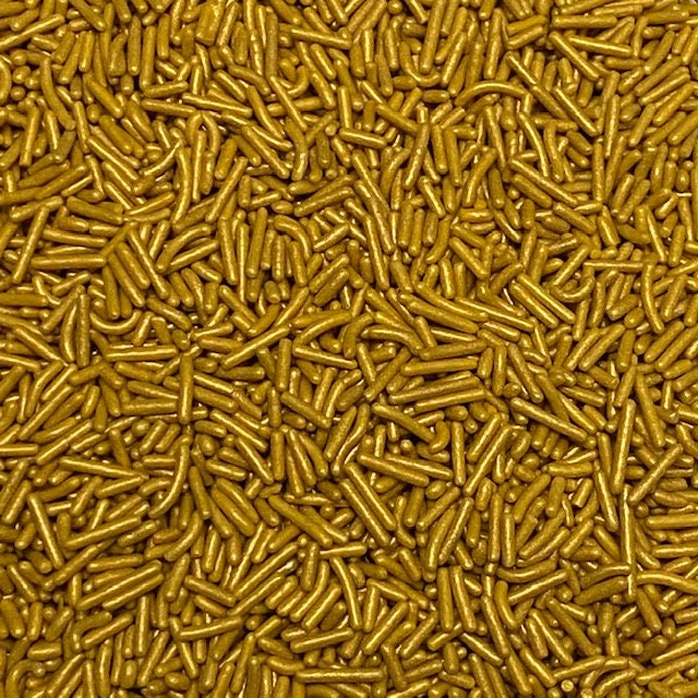 Jimmies Sprinkles 4oz jar (approx 3.2oz) – Gold #1