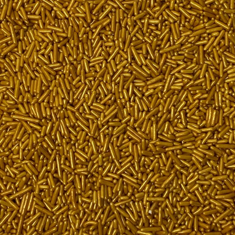 Jimmies Sprinkles 4oz jar (approx 3.2oz) – Gold #2
