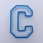 Varsity Font Cookie Cutter 4" tall - Letter C