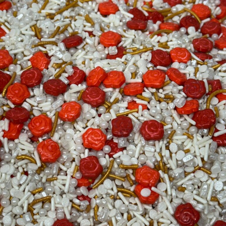 Sprinkles Mix approx 4oz jar - Roses Are Red Blend