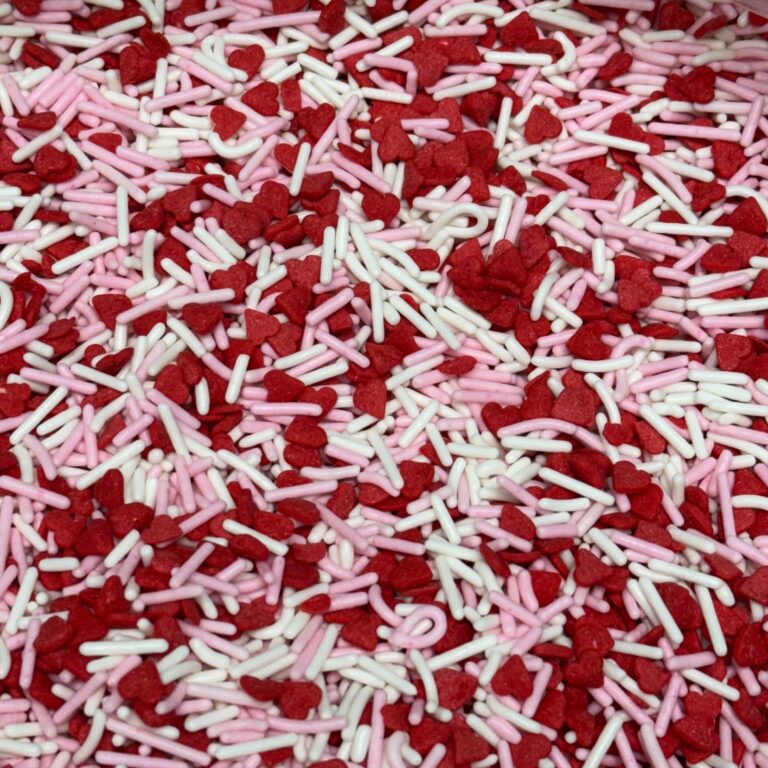 Sprinkles Mix approx 4oz jar - Valentines Sweetheart Blend