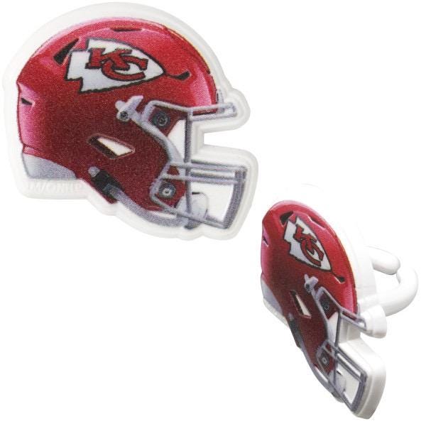 Kansas City Chiefs™ Helmet Cupcake Rings – 12 Count