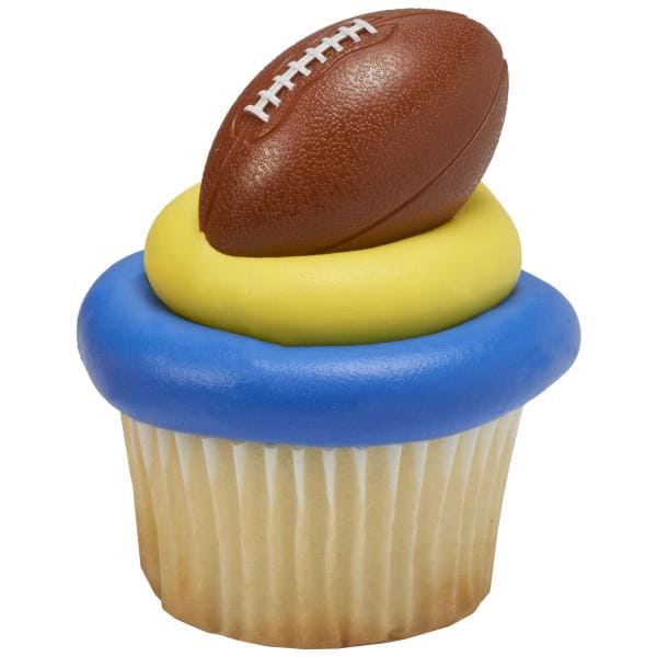 Football Cupcake Rings – 12 Count | Sports Party Cupcake Toppers for Kids