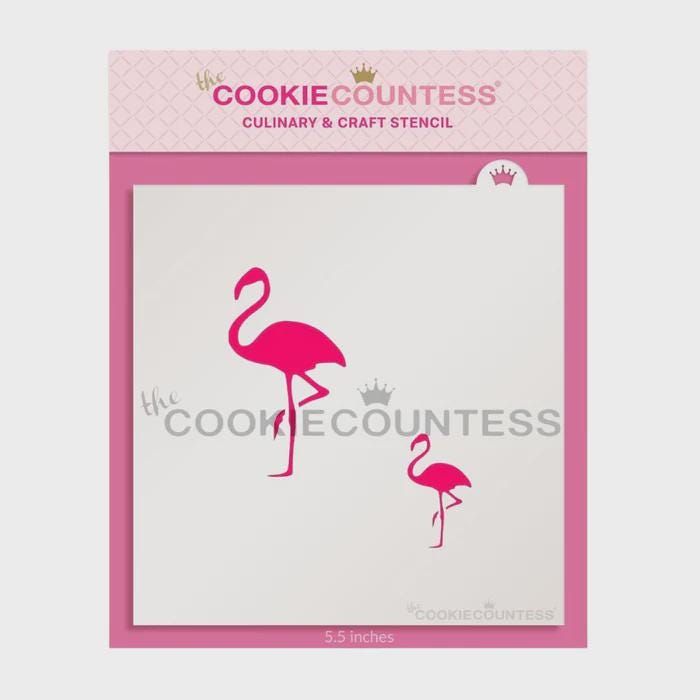 Flamingo Decorating Stencil by Cookie Countess