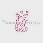 Bunny Love Decorating Stencil by Cookie Countess