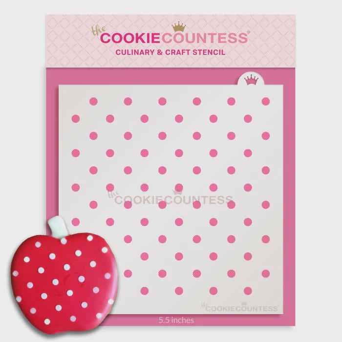 Small Dots Decorating Stencil by Cookie Countess