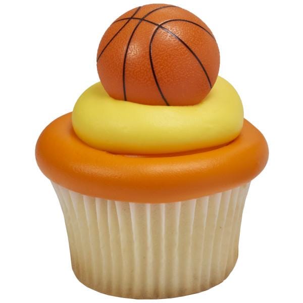 Basketball Cupcake Rings – 12 Count