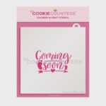 Baby Coming Soon Cookie Decorating Stencil by Cookie Countess