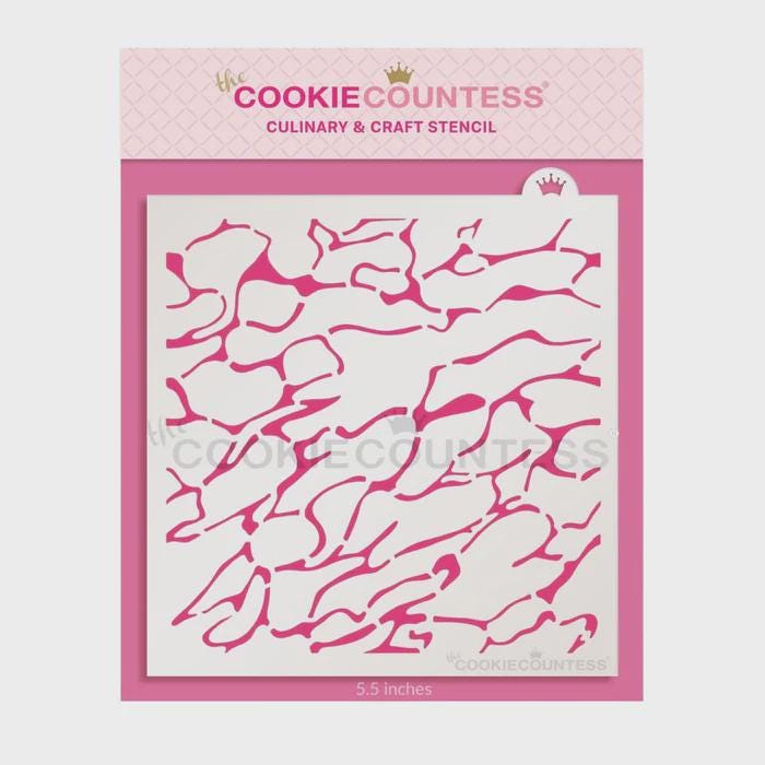 Water Pattern Decorating Stencil by Cookie Countess