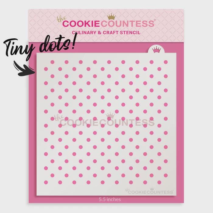 Tiny Dots Decorating Stencil by Cookie Countess