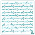 Barbed Wire Background Decorating Stencil by 2 T's