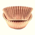 Copper Foil Cupcake Liner - STANDARD size | 50 count | Grease-Proof Baking Cups
