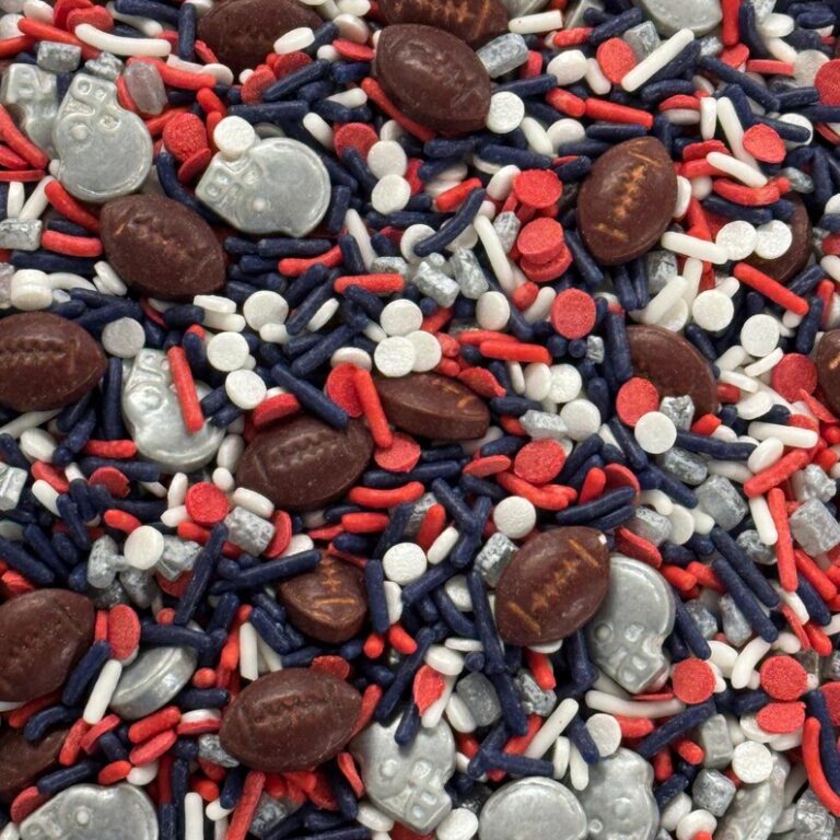 Sprinkles Mix approx 4oz jar - Go Team Blend New England Patriots™-inspired cupcake sprinkle custom blend